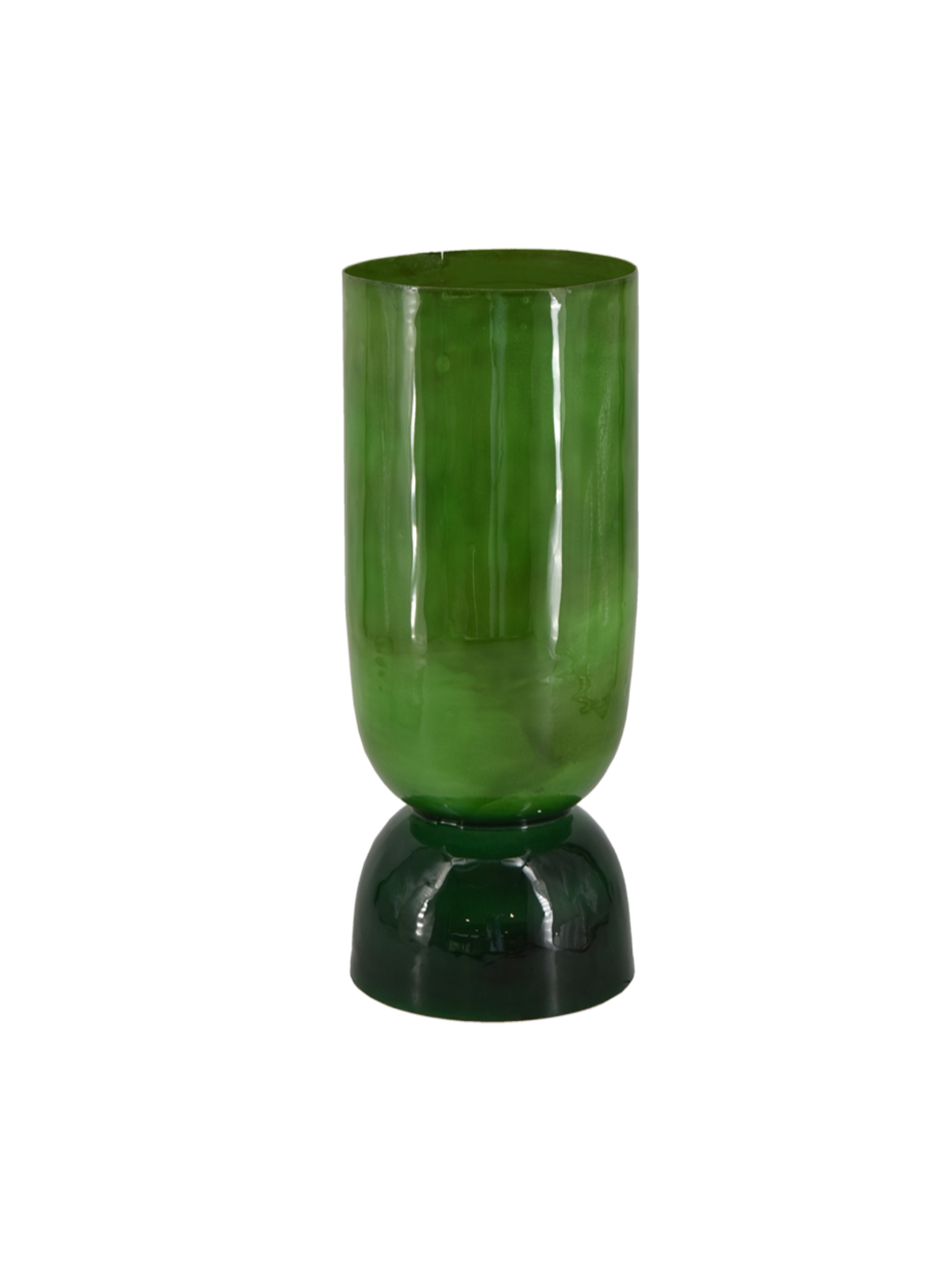 Jarrón Éclipse Verde Metálico