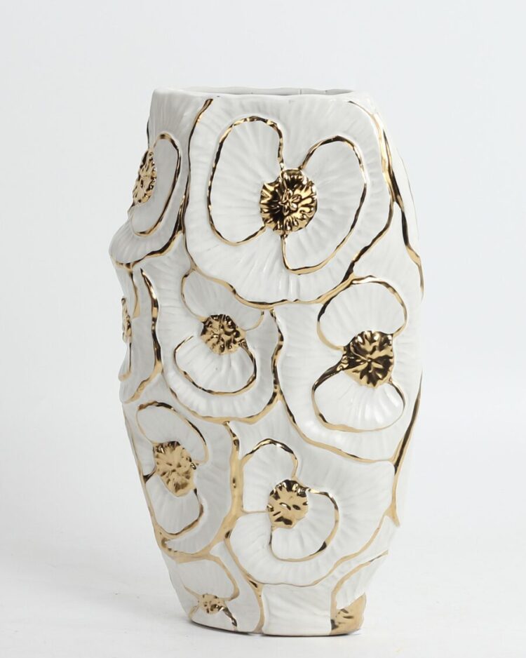 Jarrón Liria Dorada