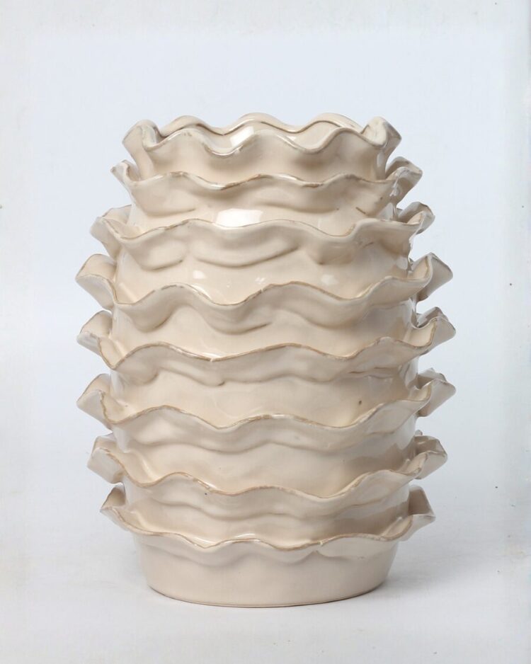 Jarrón Ondina Marfil