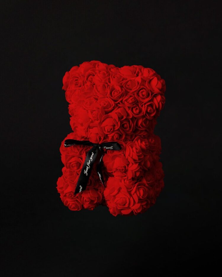 Flower Teddy Rojo (25cm)