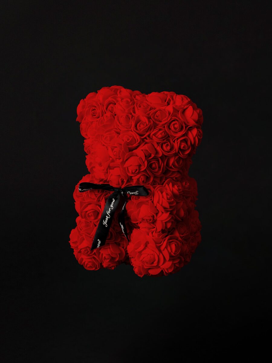 Flower Teddy Rojo