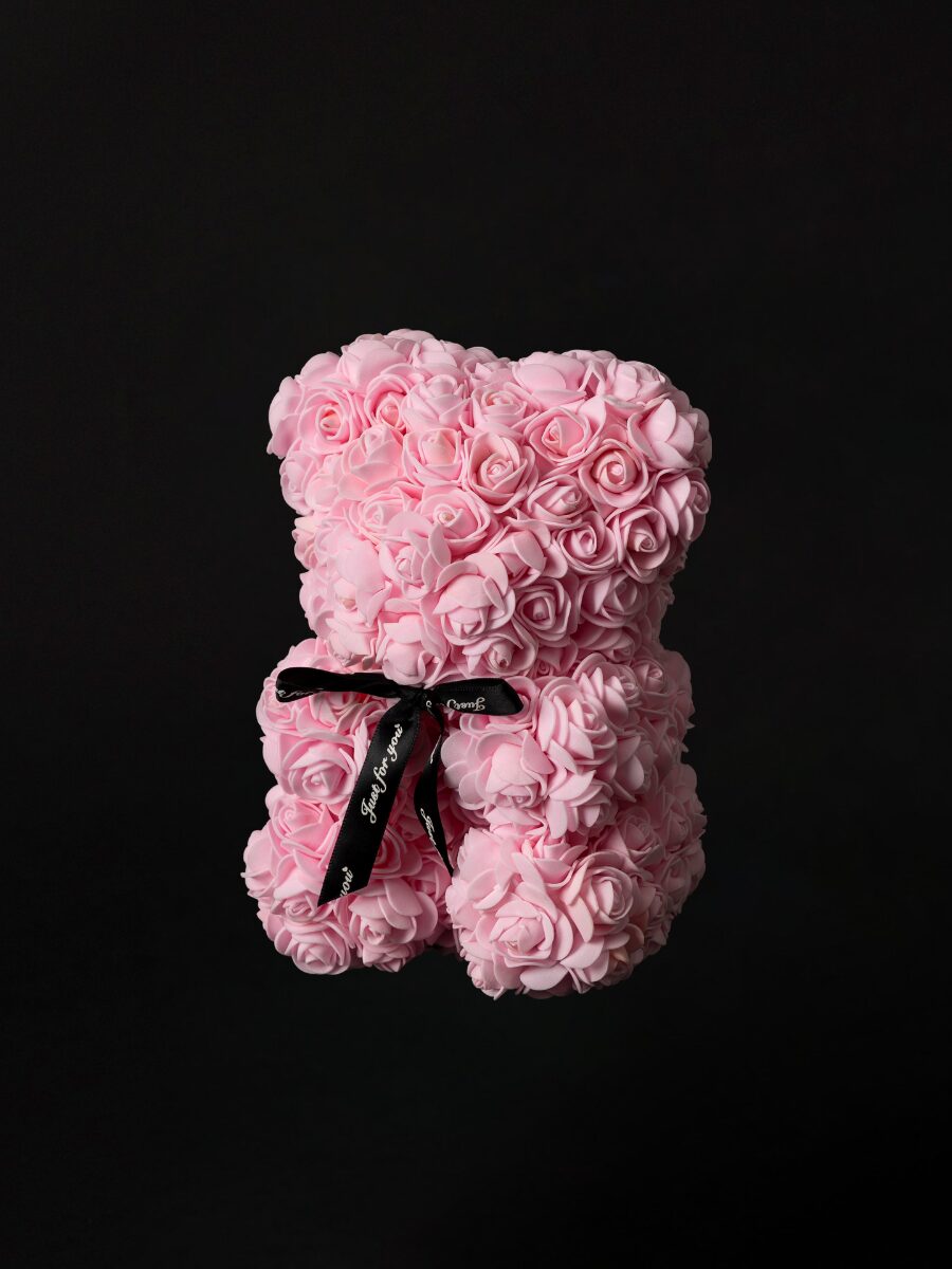 Flower Teddy Rosa (25 cm)