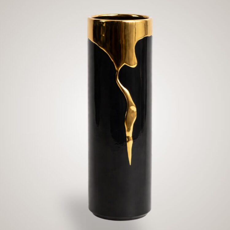 Jarrón Ébano Doré · Grande