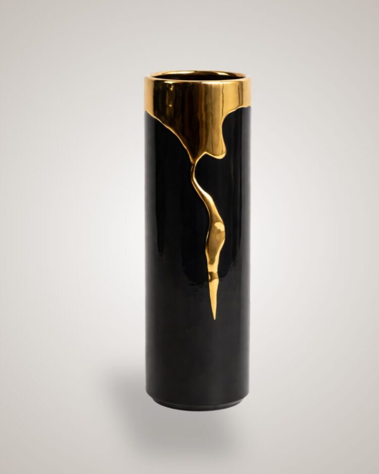 Jarrón Ébano Doré · Grande