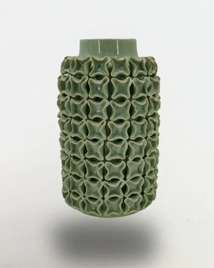 Mint Geometry Vase