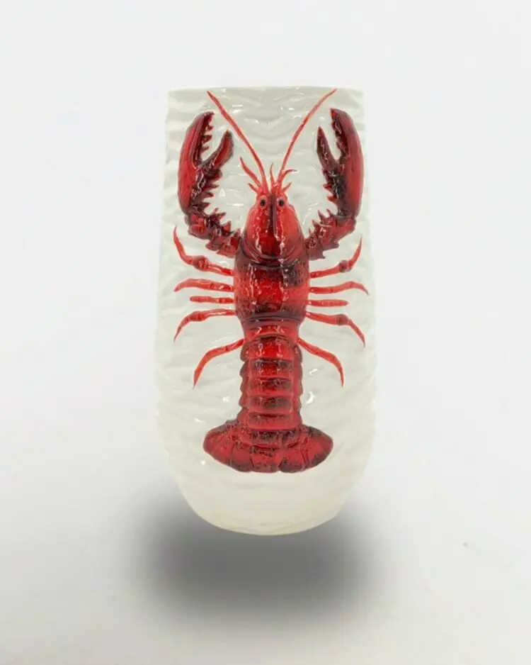 Crimson Lobster Vase