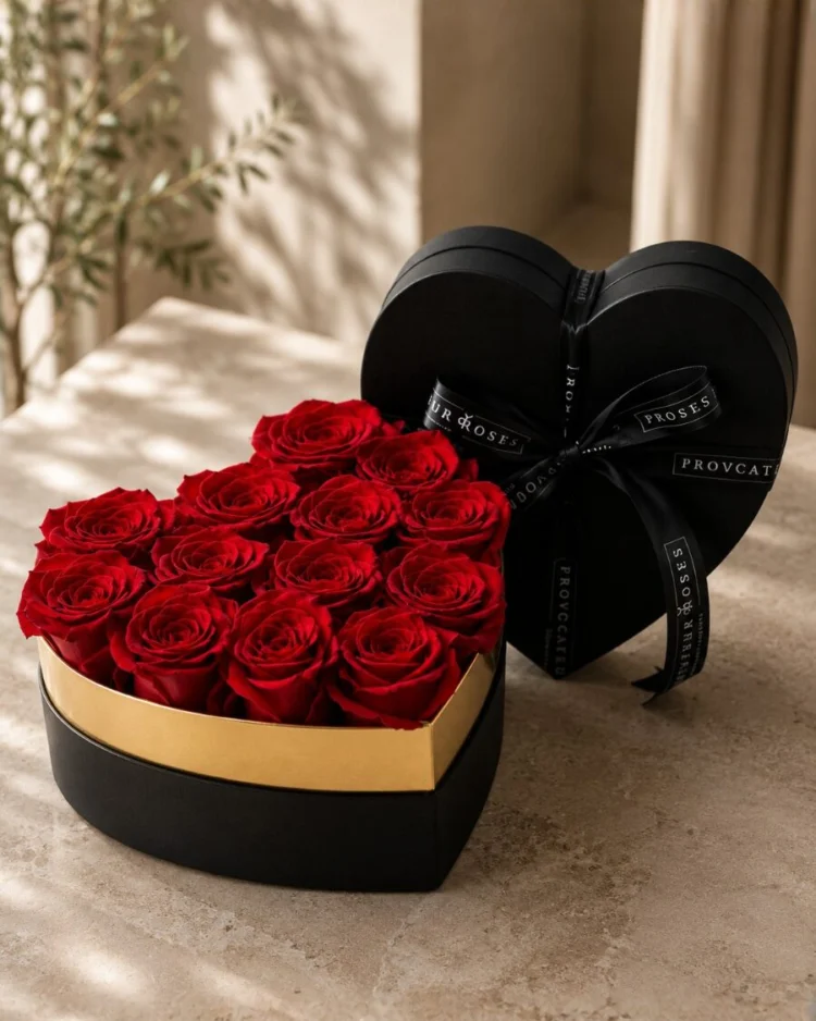 Коробка Sweet Heart из стабилизированных роз