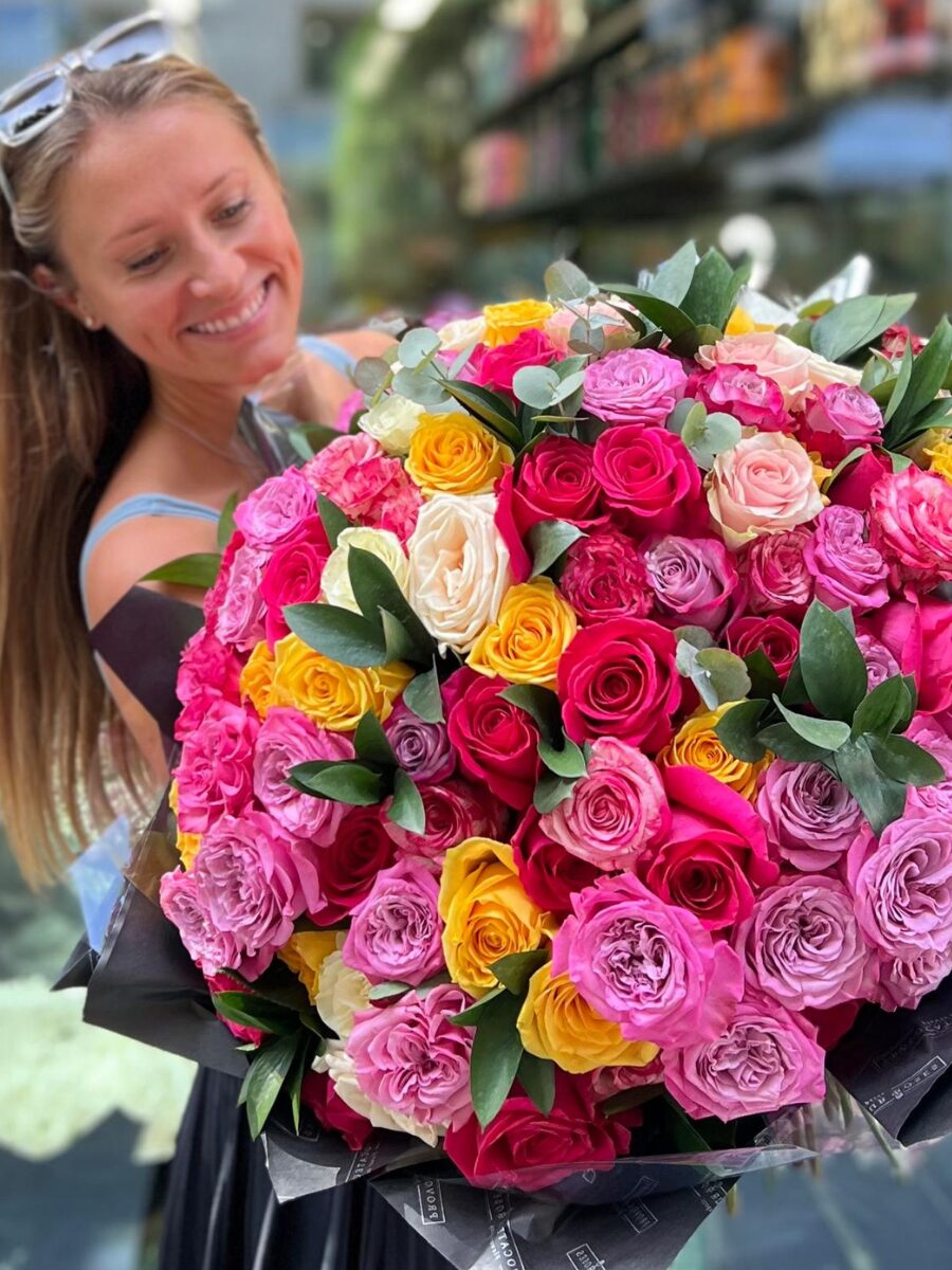 120 Roses Happiness bouquet - Imagen 3
