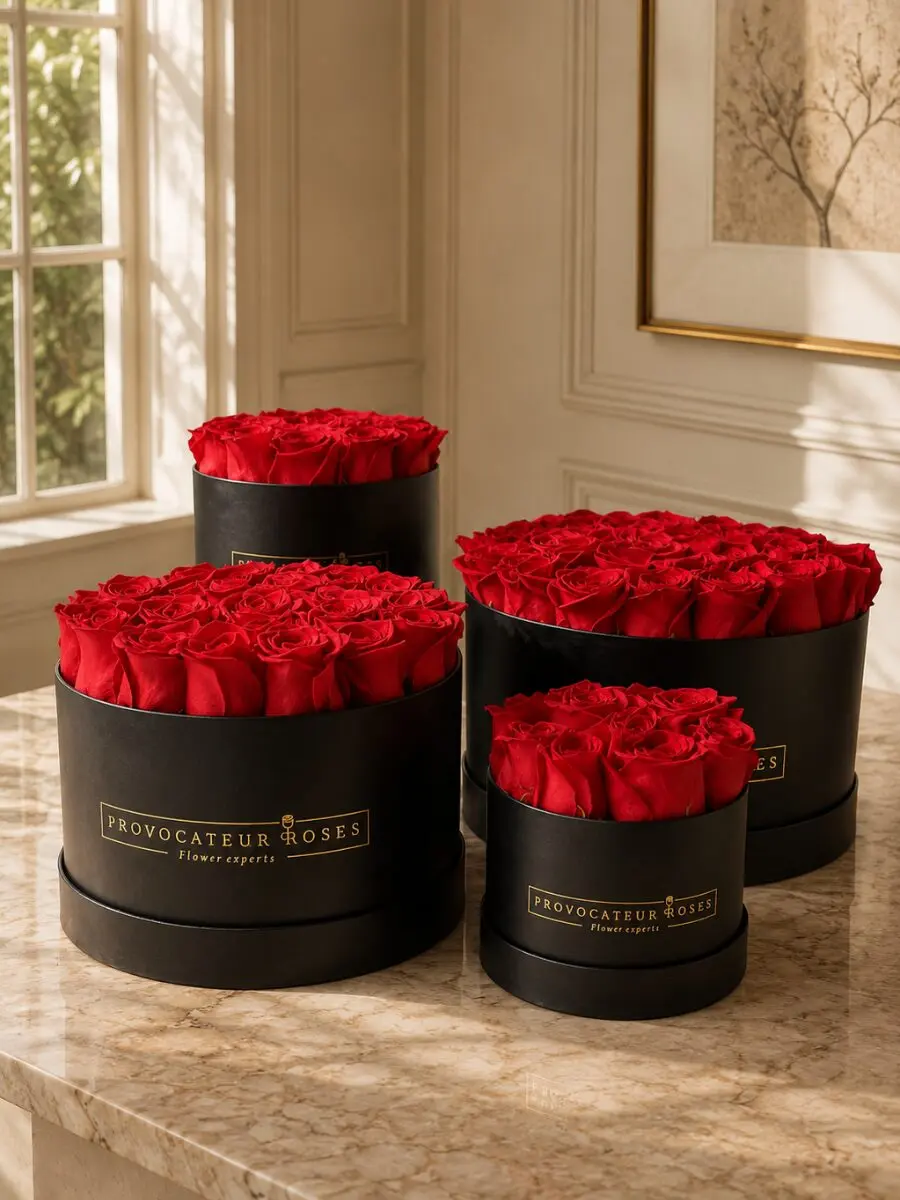 Round Box of Fresh Roses