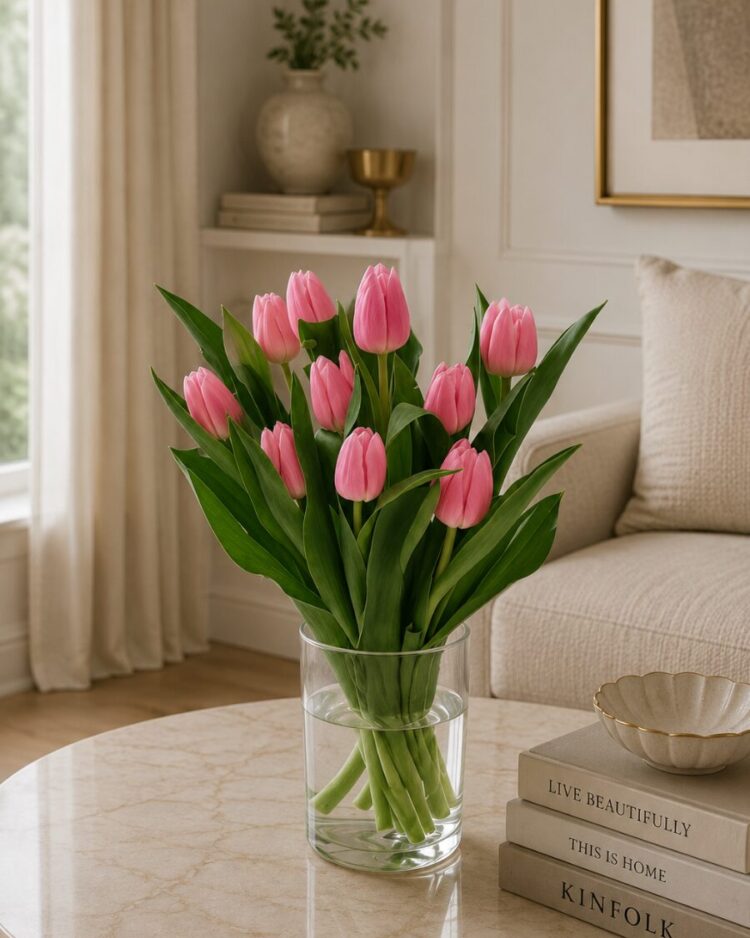 Ramo de tulipanes rosa