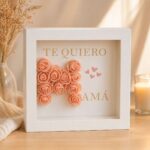 Cuadro “Te Quiero Mamá” con M de Flores +20,00&euro;