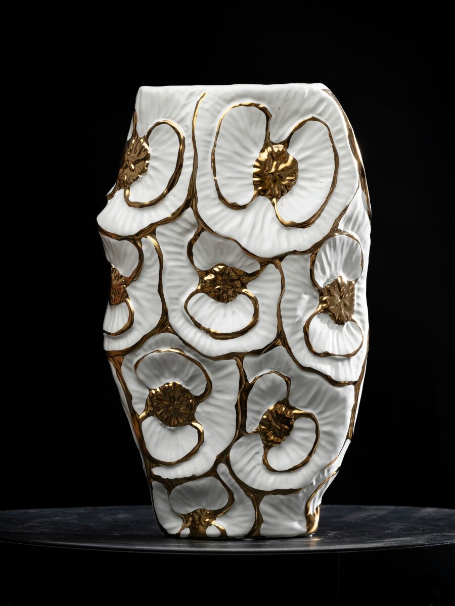 Jarrón Flor de Nácar Grande