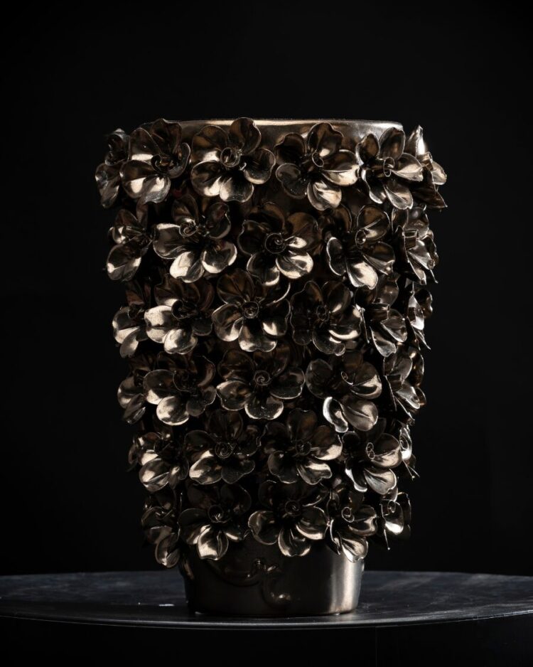 Jarrón Obsidian Bloom