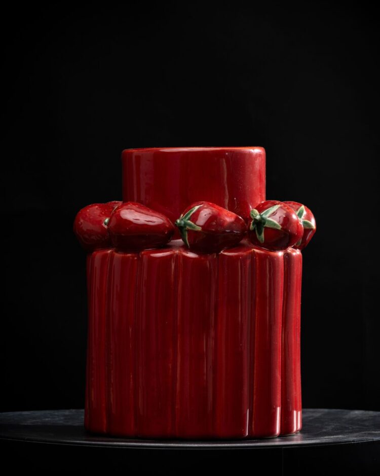 Jarrón Dolce Fragola Rojo – Cerámica