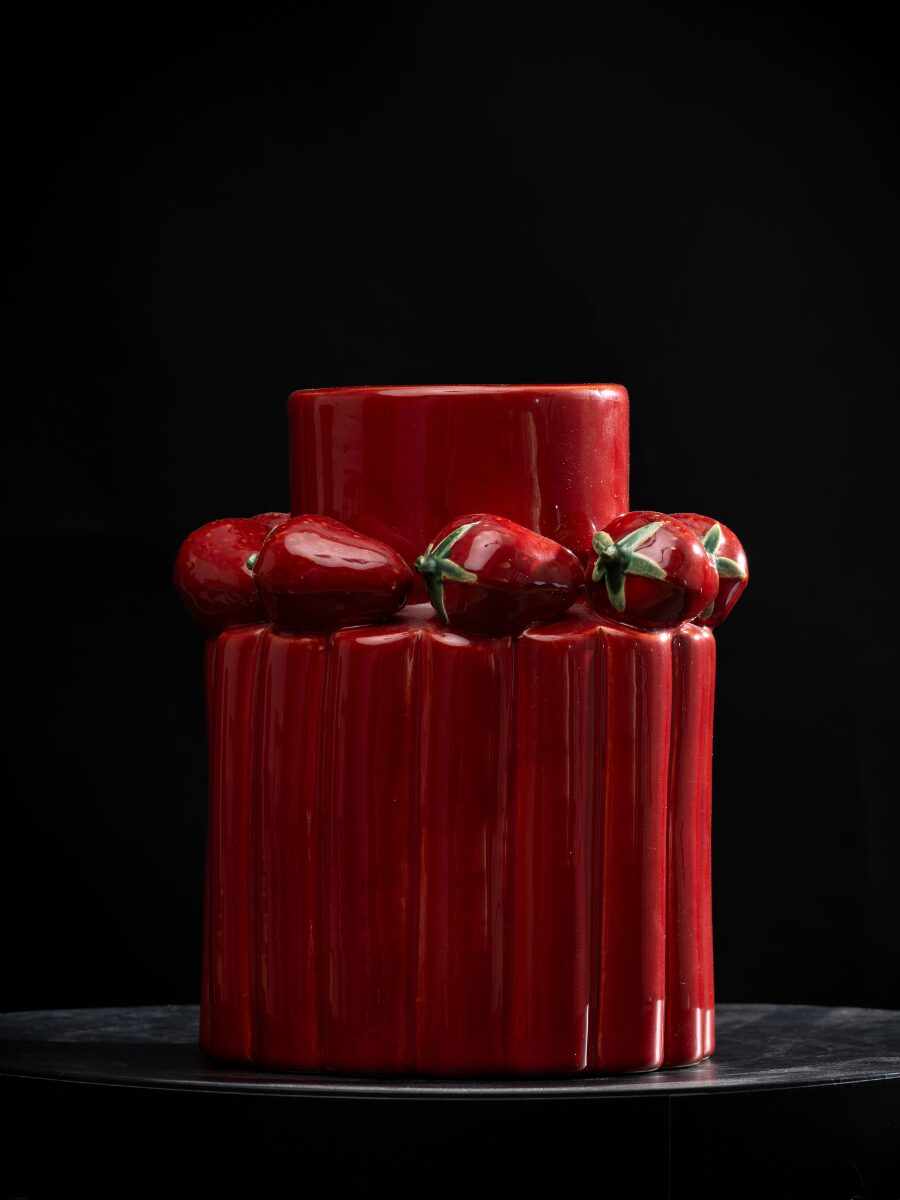 Jarrón Dolce Fragola Rojo – Cerámica