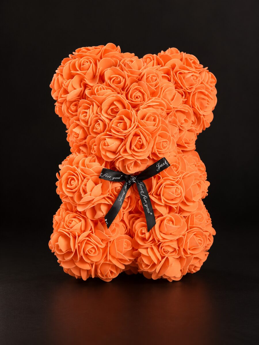 Flower Teddy Orange (40 cm) - Imagen 2