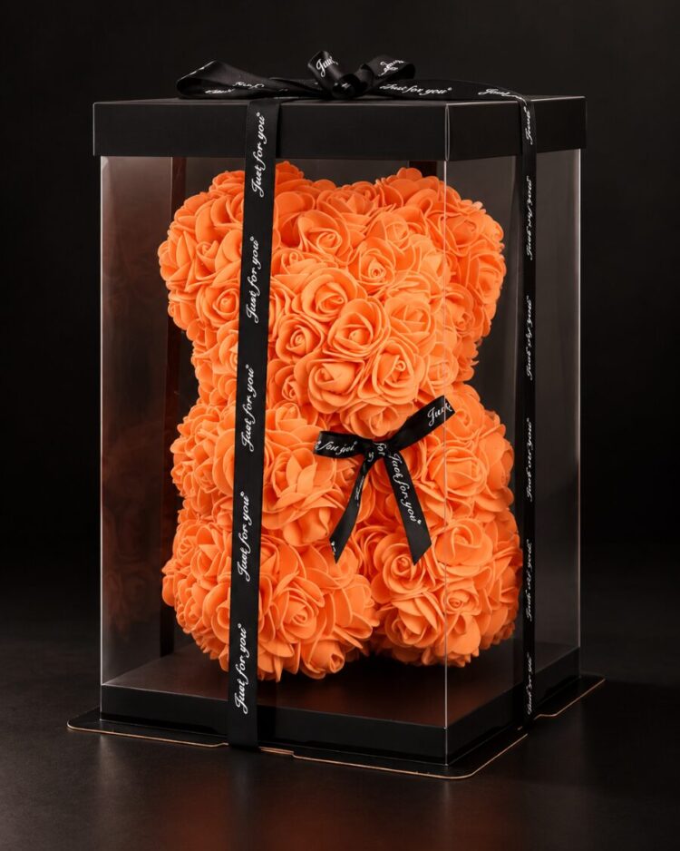 Flower Teddy Orange (40 cm)
