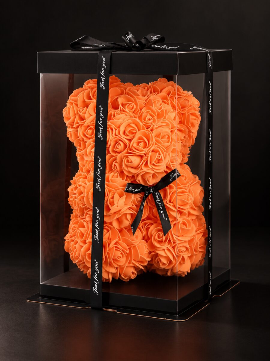 Flower Teddy Orange (40 cm)